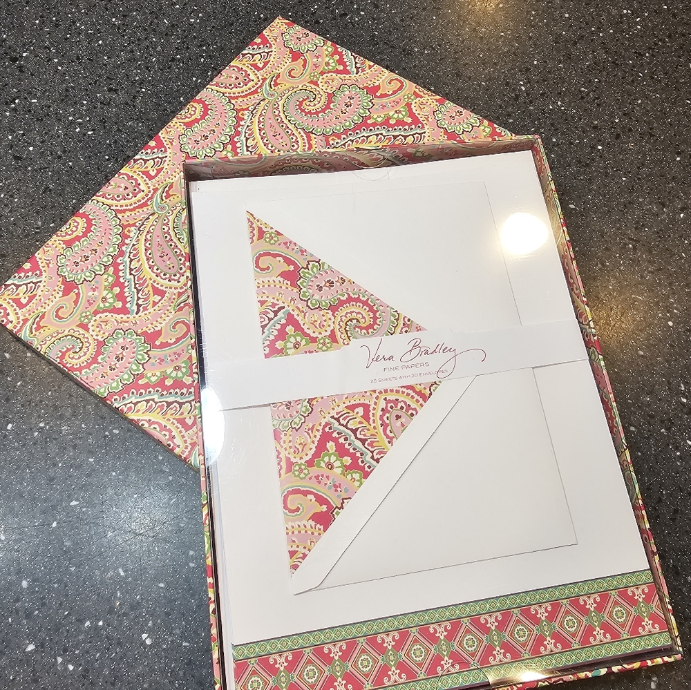 Vera Bradley Paisley Stationery Set